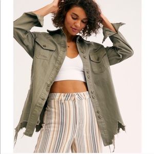 NWT Free People Moonchild Denim Shirt Jacket